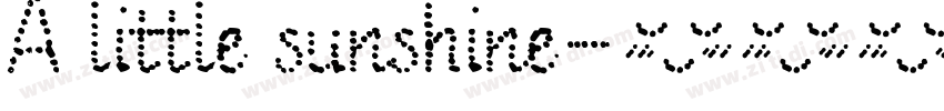 A little sunshine字体转换